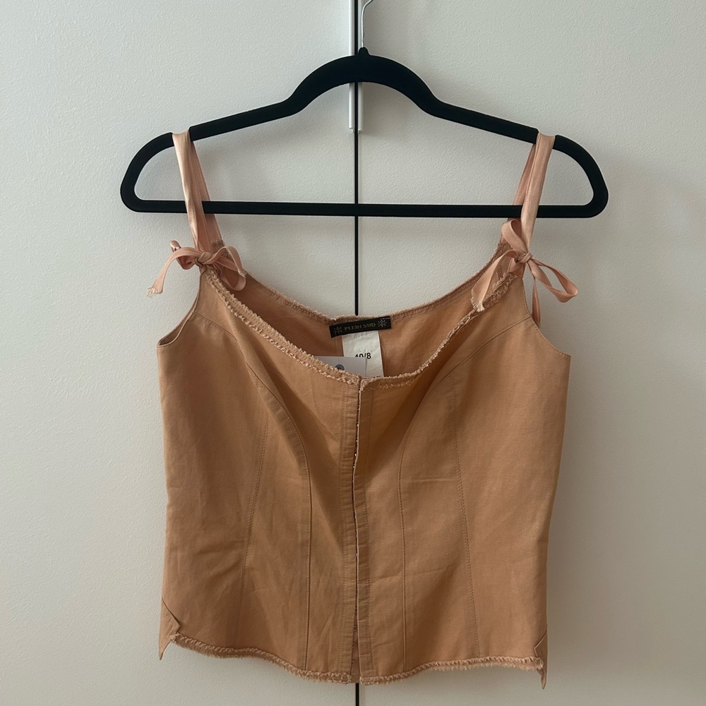 Plein Sud Tan Camisole Top